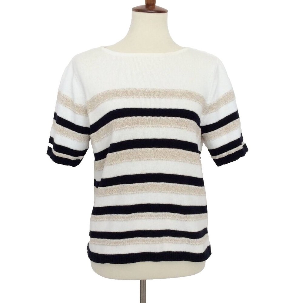 Liz Claiborne Short Sleeve Sweater - Medium Petite